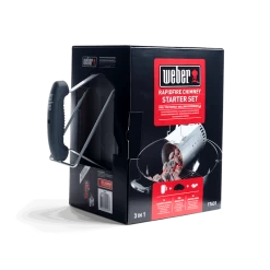 Rapidfire Brikettenstarterset -Keukengrillproducten 17631 Chimney Starter Set Side REV