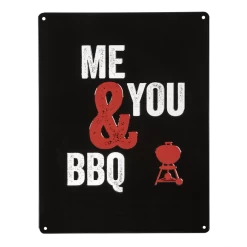 Weber-metalen Bord 'Me & You & BBQ' In Reliëf