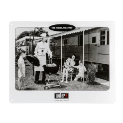 Weber-metalen Bord 'Family' In Reliëf